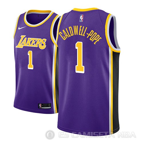 Camiseta Kentavious Caldwell-Pope #1 Los Angeles Lakers Statement 2018-19 Violeta - Haga un click en la imagen para cerrar